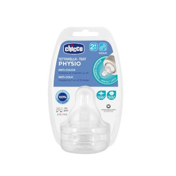 Chicco Tettarella Physio flusso medio silicone 2 pezzi